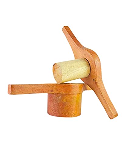 Image of Subaa Traditional Aluminium Kitchen Press, Idiyappam, Sev Sancha Maker with Brass Bottom Sheet - 500g (Wood) Long-Lasting Food-Safe Material with Wood Handle