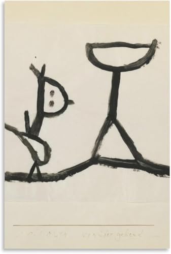 Art mural Paul Klee peinture sur toile vintage pour salon élégant 45x30