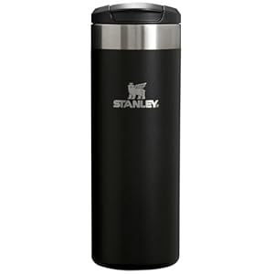 Stanley AeroLight Transit Bottle 16 oz | Locking Drink Through Lid | Leak Resistant Water Bottle or Coffee Travel Mug | Lightweight Insulated Stainless Steel | BPA-Free | Black