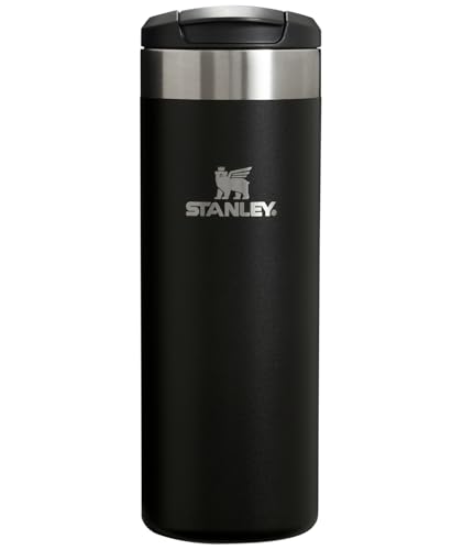 Stanley AeroLight Transit Bottle 16 oz | Locking Drink Through Lid | Leak Resistant Water Bottle or Coffee Travel Mug | Lightweight Insulated Stainless Steel | BPA-Free | Black