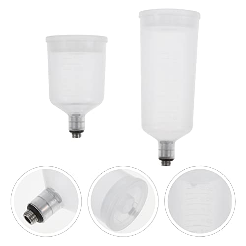 Image of Plastic Containers Plastic Containers ers PCS Spray Airbrush Pigment Cup air Spray Paint Cup Refillable Airbrush Paint