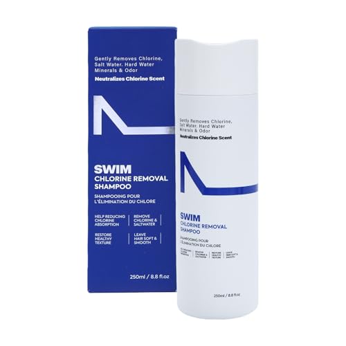 Champú After Swim - Champú para eliminar la acumulación de cloro, removedor de olores de piscina, cuidado del cabello no graso para hombres, adultos, amigos, adolescentes y familiares