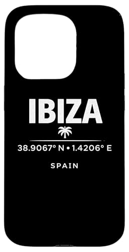 Ibiza Spain Coordinates Mediterranean Island Travel Design �X�}�z�P�[�X iPhone 15 Pro �p