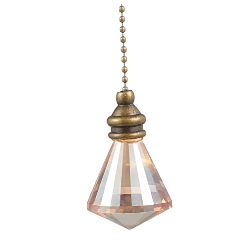 Image of Ceiling Fan Pendant Decorative Fan Pulls Ceiling Fan Pull Crystal Ceiling Lamp Chains Crystal Pendant Chain Ceiling Light Pull Chain Gem European Style Wrought Iron