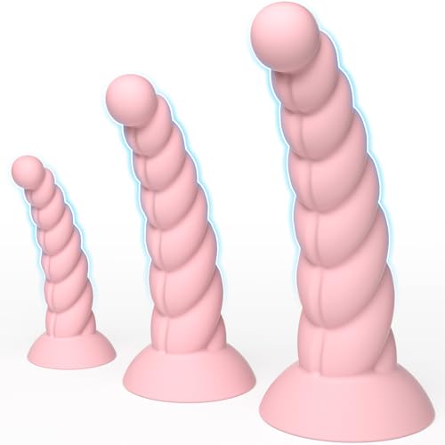 Meeteel Hanfkabel Design Silikon Dildo Set – Realistischer Analdildo mit Saugnapf, Buttplug Sexspielzeug für Frauen, Männer & Paare, 3 Größen für Anfänger & Fortgeschrittene
