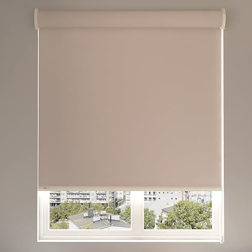 Image of 100% Blackout Roller Blinds for Windows | UV Protection & Thermal Insulated Fabric | Privacy Window Shades for Home & Office | Easy Install