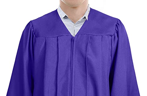 Image of Graduation Cap Gown 2026 2027 Matte Unisex for High School Bachelor | Heavyweight Matte Polyester,Zipper Closure,Adjustable Cap,Sizes 39-60,Bulk Orders Available