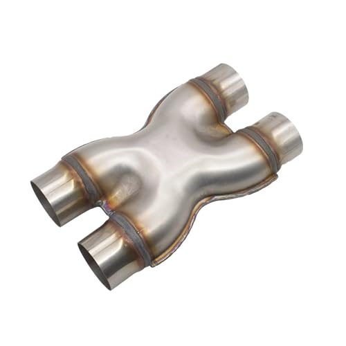Embout silencieux d'échappement H/X en acier inoxydable 409 pour double sortie de voiture 76mm
