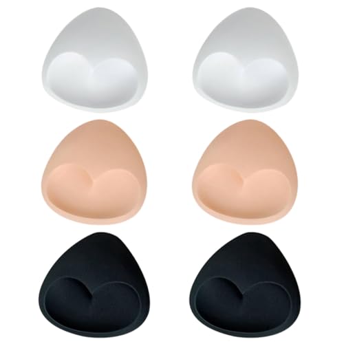 BEPSYOM 3 Paires Coussinets Soutien-Gorge, Inserts de Soutien-Gorge Push-up Adhésifs, Respirant et Amovible, rembourré Coque volumateurs Confort pour Sports...