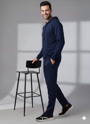 Image of Mack Jonney Solid Track Suit for men | Co-ord Set | Warm Fleece Tracksuit Set | Full Sleeve Hoodie