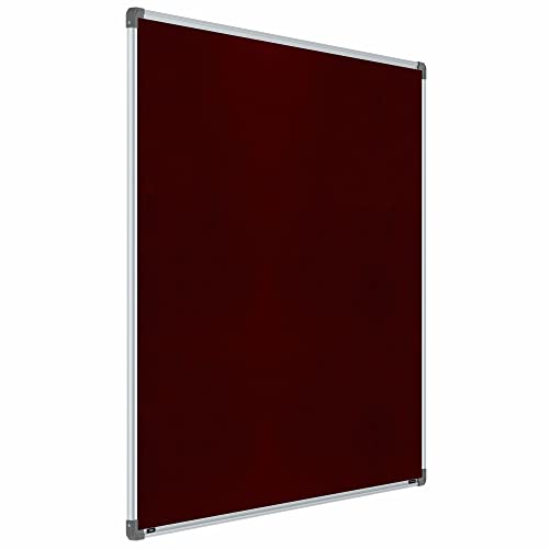 Image of Scholar Art Metis 4x5 Feet Fabric Pin-up Board for Office, Home & School | High Strength Velvet Cloth + High Density Soft Board for Pinning Photos, Sticky Notes & Reminders (Maroon)