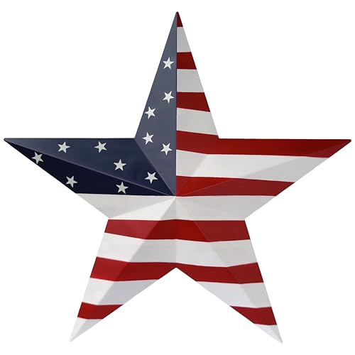 Étoiles de drapeau américain en métal pour habiller un mur extérieur nu