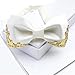 Men's Fashion Bow Tie With Metal-Rimmed Detail Ornate Statement Neckwear For Wedding Groom And Master Of Ceremonies