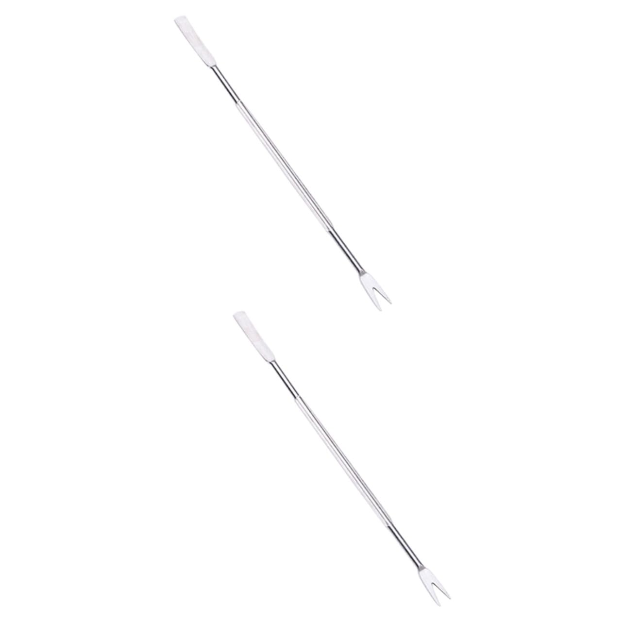 GRIRIW 2pcs Walnut Fork Shellfish Picks Lobster Utensils Shrimp Picks Crab Leg Tool Walnut Pliers Shrimp Fork Picks Lobster Shellers Nut Opener Seafood Opener Tool Serving Forks