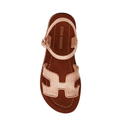 Girls Harrlow Flat Sandal, Raffia, 5 Big Kid2