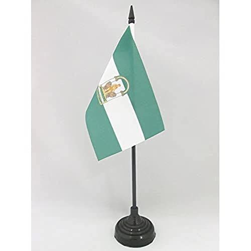 BANDERA de MESA de ANDALUCÍA 15x10cm - BANDERINA de DESPACHO ANDALUZA 10 x 15 cm - AZ FLAG