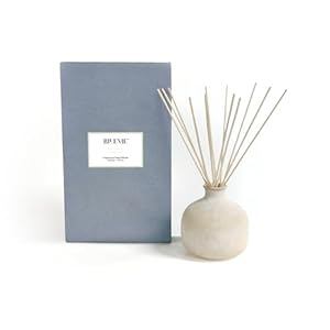 BLUEME Renew-Ivy & Rose, 5.92 Fl Oz Wellness Diffuser, Contains Essential Oil, Sustainable, Hand Finished, Premium, Luxury Ceramic, Natural Rattan Reeds
