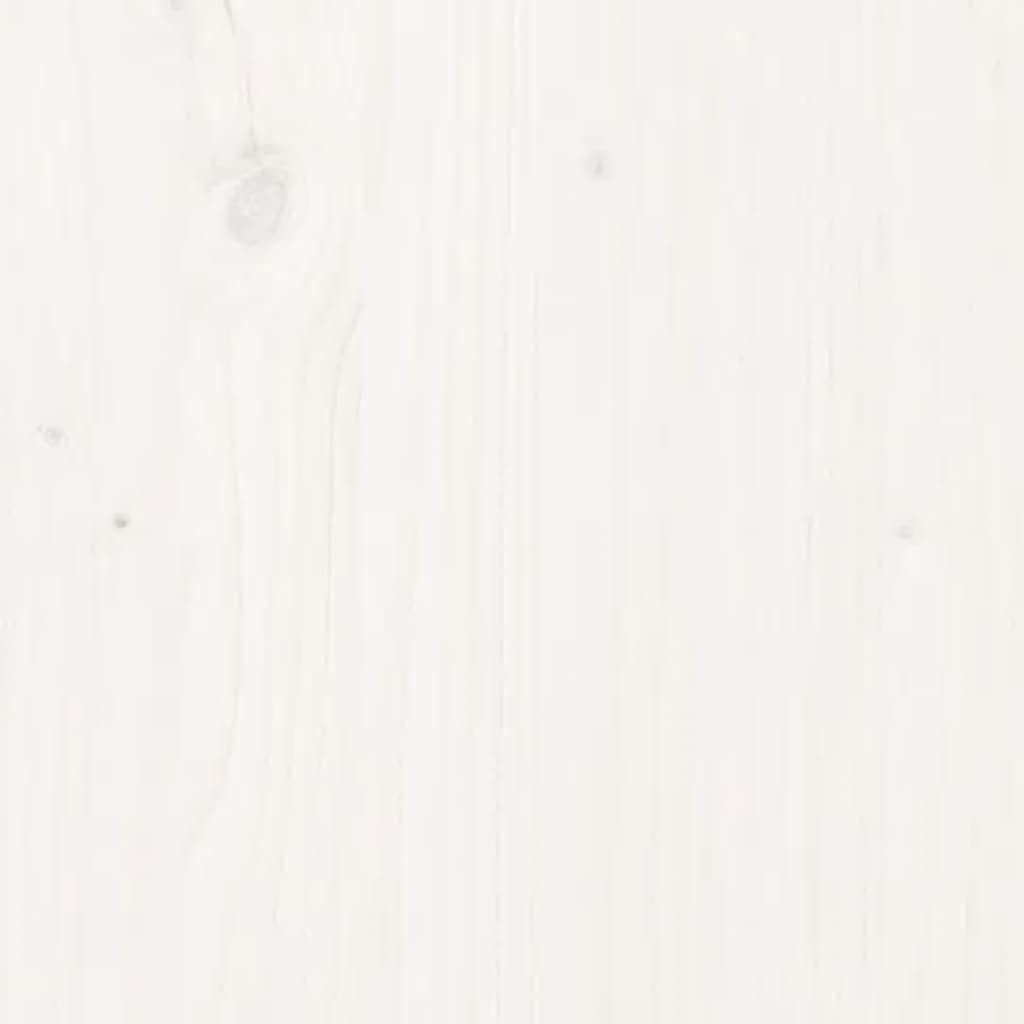 Testiera bianca 125,5 x 4 x 100 cm legno massello di pino, design rustico, durevole, ideale per camere da letto e camere degli ospiti, facile da montare