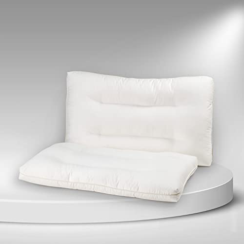 Image of Spread Spain Soyabean Pillow Standard Size Set of 2, Filling Soyabean Fiber, Orthopedic Bed Pillows, Back Side Sleeper Pillow for Neck and Shoulder Support, Soft, Machine Washable 18 inch x 27 inch