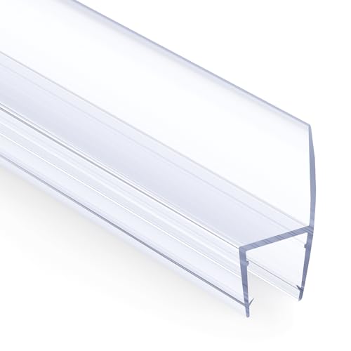 AmazerBath 5 PCS Shower Door Side Seal Strip for 1/2 Inch Glass - 15.75 Inches x 5, 5 Sections Segmented Shower Installation Kit, Frameless Glass Door Seal Strip