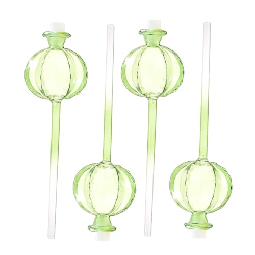 KONTONTY Bulbos De Riego Automático para Plantas De Interior y Exterior Forma De Cactus 4 Piezas Vidrio Transparente Autorriego Lento para Macetas Jardinería El Hogar y Oficina