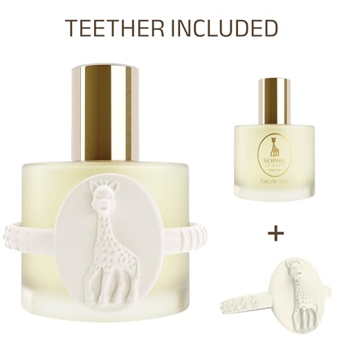 Image of Sophie la girafe Eau de Soin (Scented Skincare Water) | Includes Sophie Teether | Alcohol Free | Nostalgic Childhood Scent of Orange Blossom & Vanilla (50 ml or 1.7 fl oz)