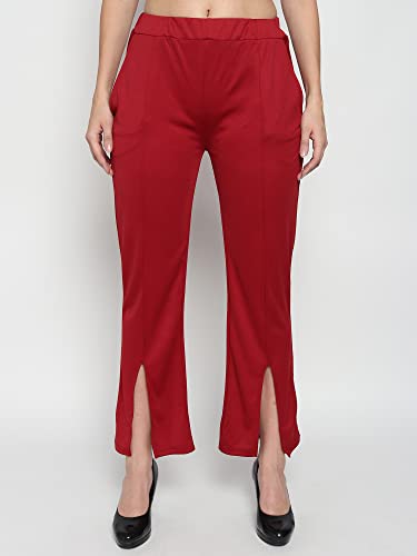 Image of dockstreet Women Polyester Stretchable Loose Fit Trousers