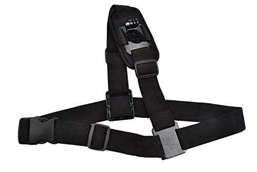 Harnais Epaule pour GOPRO Max Fixation Poitrine Sangle Reglable Sport Bandouliere (Noir)
