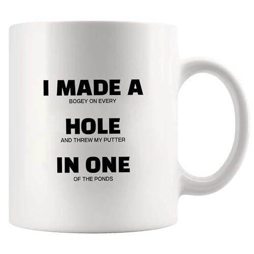 I Made A Hole In One Golf Gifts Funny Golf Player Gifts For Dad Mom Grandpa Grandma From Son Daughter Husband Wife Novelty Drinkware Ceramic Mug