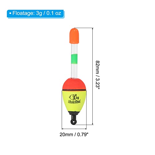 PATIKIL 0.1oz Fishing Bobbers, 5 Pack EVA Fishing Float for Saltwater Freshwater Fishing Yellow - Image 2