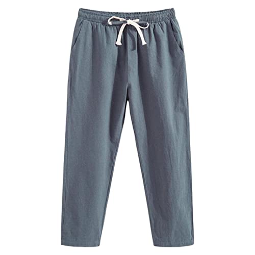Leinenhose Herren Lang Leicht Sommerhose ÜBergrößE Freizeithose Loose...