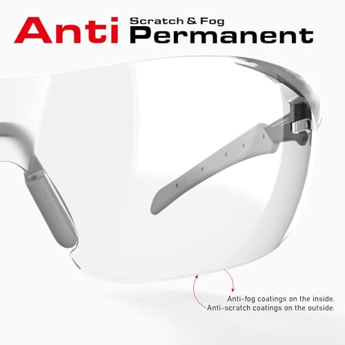 Image of Pickleball Safety Glasses Women Men, Protection, Classic Black | ANSI Z87.1, Anti-Fog & Scratch Resistant Goggles for Work, Racquetball, Squash
