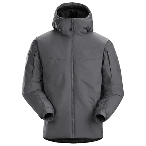 Veste d'extérieur en coton pour homme doublée et chaude avec capuche d'hiver