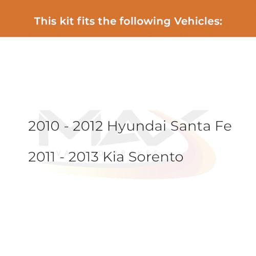 Image of MAX Advanced Brakes - Brake Kit For 2010-2012 Hyundai Santa Fe, 2011-2013 Kia Sorento| Carbon Ceramic Brake and Rotor Kit Front and Rear| Drilled Slotted Brake Rotors