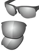 Saucer Premium Ersatzgläser für Oakley Sliver Edge Low Bridge Fit OO9414 Sonnenbrille, Verchromtes Metall, polarisiert, Einheitsgröße – Ansicht 2