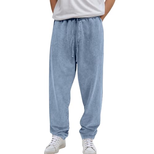 Pantalon de jogging pour homme ample et uni en coton respirant