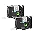 Greencycle 2 PK Replacment TZ251 TZe251 Black On White Tape Compatible with Brother P Touch Labeler