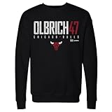 500 LEVEL Lachlan Olbrich Chicago Bulls Elite Crewneck Sweatshirt (Black, XX-Large)