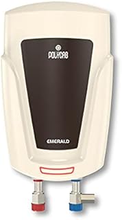 Polycab Emerald 1Ltr Electric Instant Water Heater (Geyser) with Anti rust tank, powerful heating element, multiple layer safety, ISI certified with 5 years inner tank Warranty (Ivory Grey Brown)