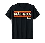 Vintage 80s Málaga España Retro Gráfico Camiseta
