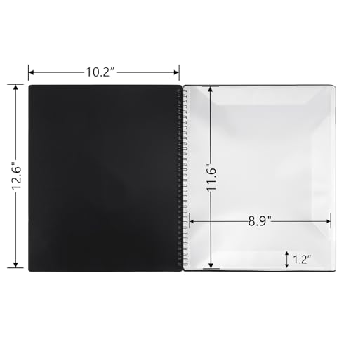 MUDOR Sheet Music Folder for Sheet Music Page 8.5X 11 Inches, Sheet Music Holder Allow Annotations, Eliminate Glare, 60 Pages Spiral Sheet Music Binder Organizer, Sheet Music Storage