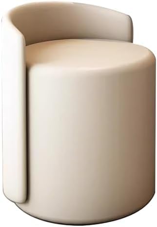 Taburete de maquillaje con soporte trasero, rotación giratoria de 360 grados para uso en tocador y sala de estar