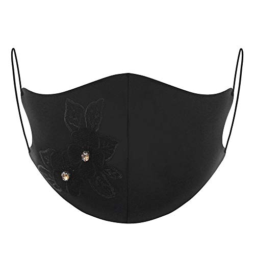 VJGOAL Adulto Seda de Hielo Bordado Doble Capa Filtro colocable Suave Respirable Ciclismo Unisexo Deportes al Aire Libre Reutilizable Lavable Protector Solar A Prueba de Viento