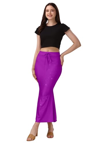 Image of Mehrang Stretchable Shimmer Saree Shapewear Petticoat for Women, Skirts for Women,Shape Wear Dress for Saree