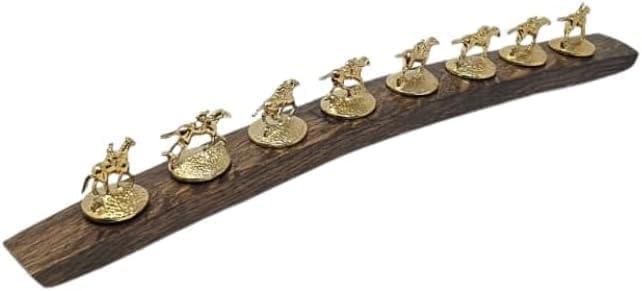 Cork Display Compatible with Blanton’s Stoppers Collection– Genuine Whiskey Barrel Stave, Bourbon Display Rack, Dark Walnut