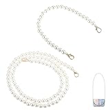 2 Pezzi Sostituzione Borsa Catena Cinghie Di Borsa In Maniglia,Catene Di Ricambio,Catene per Borse,Perla Cinturino per Borsa,Accessori per Borse(30 cm + 80 cm)