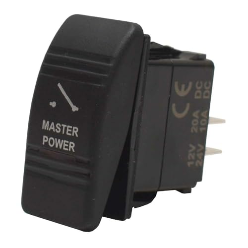 Carling On-Off Contura III Boat Rocker Switch | Master Power 3 Spade