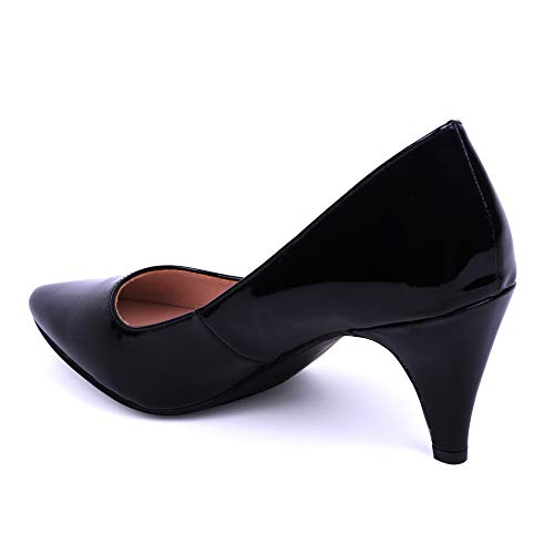 Women Classic Pointed Toe Mid Heel Pump2