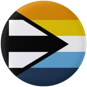 Demi AroAce Hetero Aro Ace Pride Flag Pin 1” Round Circle Shape Metal Button Pin Badge Pinback 1 inch Pin 25 mm 2.5 cm - Image 2