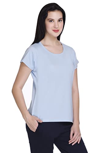 Image of GODFREY Women Round Neck Half Sleeve Cotton T Shirts